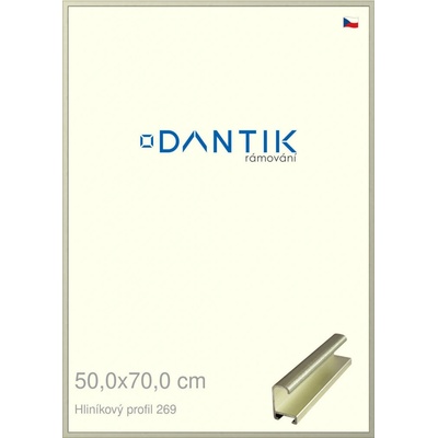 DANTIK rám na obraz 50 x 70 Šedá Pyrit broušená
