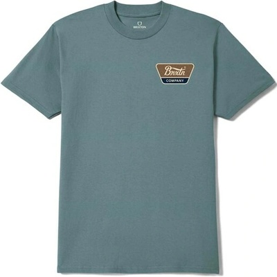 Brixton triko Linwood S/S Std Ocean Breeze/Brown/Dark Navy