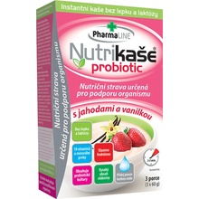 PHARMALINE Nutrikaše probiotic s jahodou a vanilkou 180 g 3 x 60 g