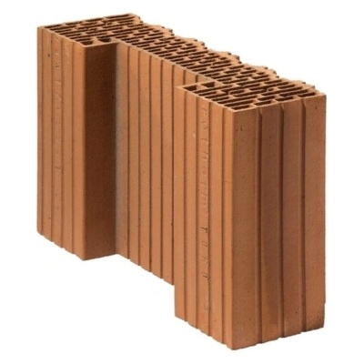 Cihla broušená poloviční koncová Porotherm 44 EKO+ Profi Dryfix 1/2 K P8 440×125×249 mm