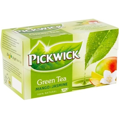 Pickwick Zelený čaj aromatizovaný s mangem a zelený čaj ovoněný jasmínem 20 x 1,5 g