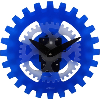 NeXtime Стенен часовник Moving Gears син (3241BL)