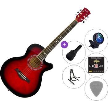 Pasadena SG026C-38 SET 2 Red Sunburst Джъмбо китара