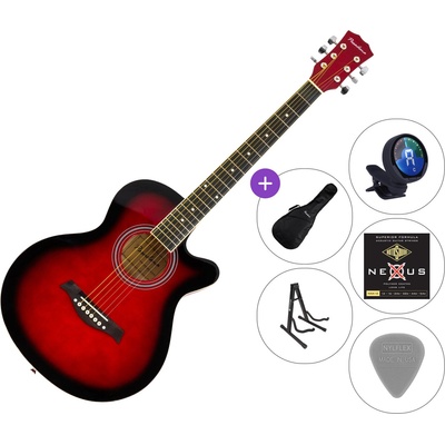 Pasadena SG026C-38 SET 2 Red Sunburst Джъмбо китара