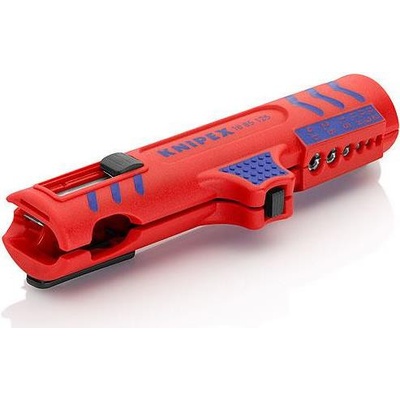 KNIPEX Инструмент за заголване на кабели, с телескопичен нож, за изолация Ø8-13мм, червена ръкохватка 125мм, с фиксатор, - K168 (K1685125SB)