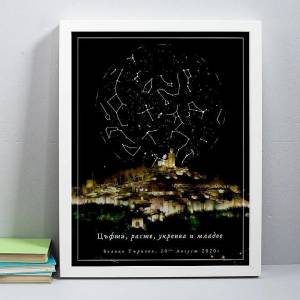 Takedstars Звездна карта - Велико Търново (Postervramka-53-b1)
