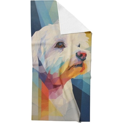 Takoy HT-00529 Rýchloschnúca osuška biely psík 80 x 160 cm