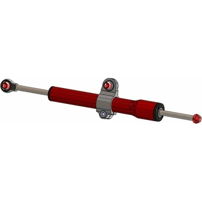BITUBO Steering damper kit BITUBO side mounting with Red shock absorber