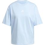 adidas Дамска тениска Adidas Essentials 3 Stripe T-Shirt Womens - Glow Blue