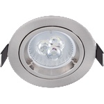 ELMARK Led МЕТ. КРЪГЛА ЛУНА led3x2w 6400k САТ. НИКЕЛ (92gur563wh/sn)