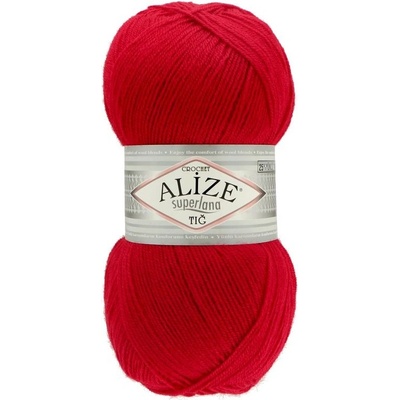 Alize Superlana Tig 56 červená
