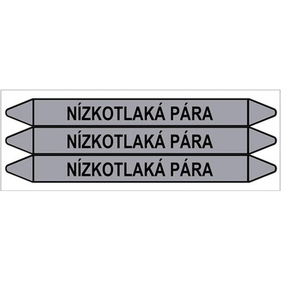 Značení potrubí, nízkotlaká pára,3 ks, 355 × 37 mm PZ 009493