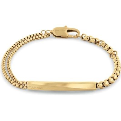 Calvin Klein Elegantný pozlátený náramok pre mužov Iconic Id 35100066