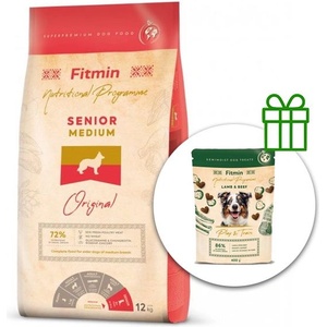 Fitmin MEDIUM Senior 12 кг + Fitmin Play&Train Lamb & Beef БЕЗПЛАТНО