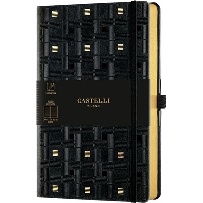 Castelli Бележник Castelli Copper & Gold - Weaving Gold, 9 x 14 cm, линиран (0QC2QM-464)