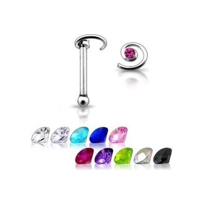 Šperky4U stříbrný piercing do nosu spirála N01026-G