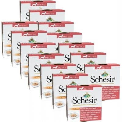 Schesir Dog Adult kura batáty a mrkva 14 x 85 g