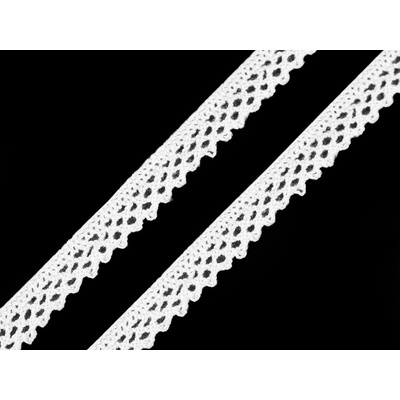 Bavlněná krajka šíře 12 mm paličkovaná - 5m Barva: Bílá – Zbozi.Blesk.cz