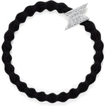 By Eloise London Silver Diamanté Bolt Black