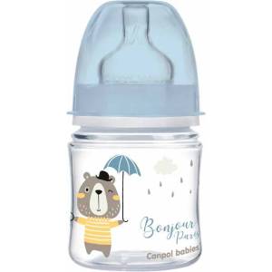 Canpol babies Антиколик шише Canpol Easy Start - Bonjour Paris, 120 ml, синьо (35/231_blu) - ozone