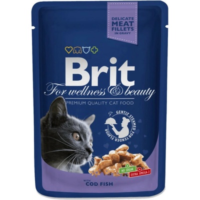 Brit Premium Cat Pouches with Cod Fish 12 x 100 g