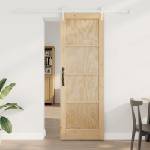 vidaXL Преплъзваща се врата ORKDAL 73, 5 x 211 см Естествено и бяло (3445585)