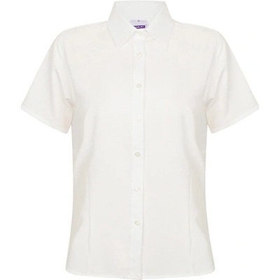 Henbury Dámska košeľa s krátkym rukávom H596 White