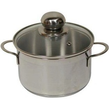 SSW Hrniec nerezový pokrievka sklenená CITY 12cm/0,8L
