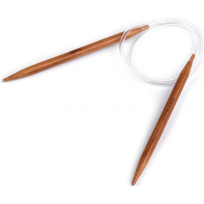 Kruhové jehlice bambusové č. 3; 3,5; 4; 4,5; 5; 5,5; 6; 6,5; 7; 8 Varianta: 10 (8 mm) bambus tmavý, Balení: 1 ks – Zboží Dáma