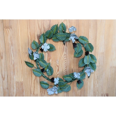 Rosa Kovový věnec na svíčky stylový adventní svícen i celoroční dekorace 35 cm