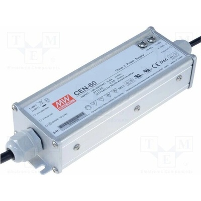 MEAN WELL CEN-60-20 Napájecí zdroj: spínaný; LED; 60W; 20VDC; 3A; 90÷295VAC; 127÷417VDC