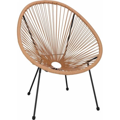 SPRINGOS LOA GF0084 Ratanové zahradní křeslo hnědé