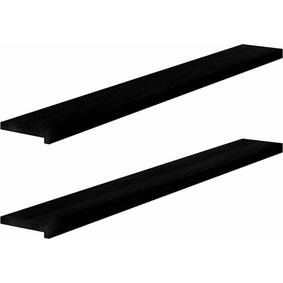 vidaXL Okenní parapety 2 ks neošetřené 70x15x2cm masivní dubové dřevo tmavě hnědá