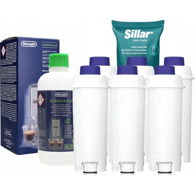 Sillar Delonghi 6 ks + Odvápňovač Delonghi DLSC500 500ml