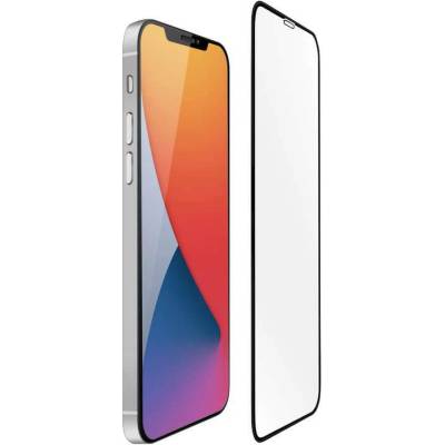 Torrii BodyGlass 3D Full Cover Glass - калено стъклено защитно покритие за целия дисплей на iPhone 12 Pro Max (прозрачен-черен)
