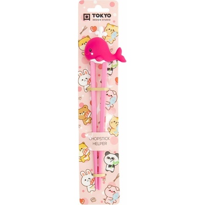 Tokyo Design Studio Dětské hůlky Whale Pink 22 cm
