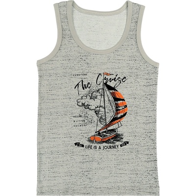 Evona chlapecký nátělník se širokými ramínky H šedá