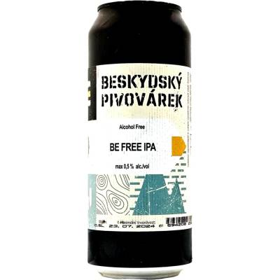Beskydský pivovárek Be Free IPA 6° 0,5 l (plech)