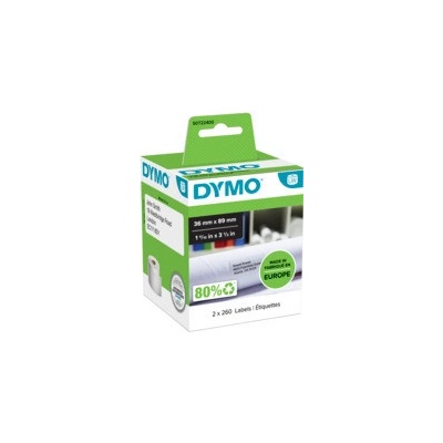 DYMO veľké adresné štítky, biely papier, 89x36mm S0722400