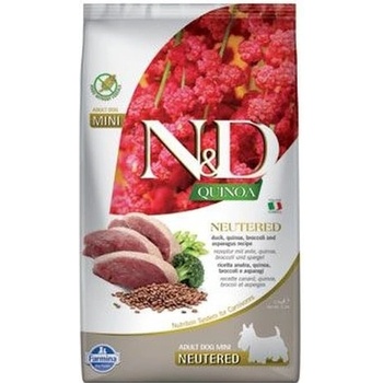 N&D Quinoa Grain Free Adult Medium & Maxi, Neutered Duck, Broccoli & Asparagus 2,5 kg