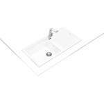 Teka Stone 60 L-TG БЯЛА Гранитна мивка, обръщаема, за шкаф 60 см (М.1020.БЯ) Мивка за вграждане