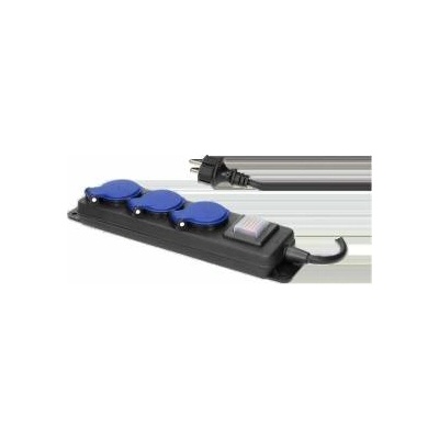 ORNO GROUP Workshop preloader splash-proof with switch IP44, 3 sockets 2P+Z IP44, rubber cable, H05RR-F 3x1, 5mm? , length 5m