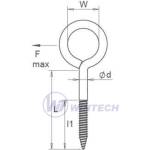 Wintech Око с винт 30x14 мм, ZB NJMFA30014BBBM1 (NJMFA30014BBBM1)
