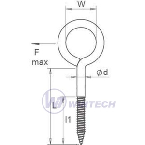 Wintech Око с винт 30x14 мм, ZB NJMFA30014BBBM1 (NJMFA30014BBBM1)