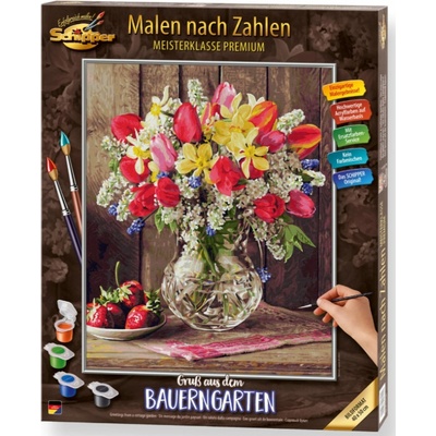 Schipper Malování podle čísel Pozdrav z farmářské zahrady Bauerngarten 40 x 50 cm