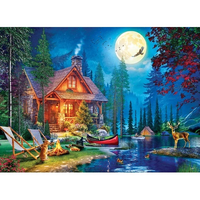 EUROGRAPHICS - Puzzle Moon Lake Cabin - 1 000 piese