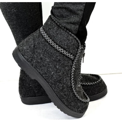 Unisex tmavo-sivé papuče TAMI