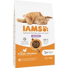 Iams Cat Adult All Breeds Hairball Control Chicken 10 kg