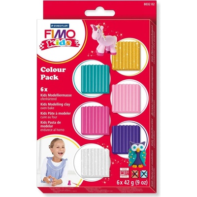 Modelovacia hmota 6x42 g pre dievčatá Fimo Kids Color Pack 6 rôznych farieb