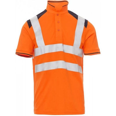 Payper GUARD+ FLUO Pánska dvojfarebná reflexná polokošeľa oranžová/navy blue M